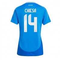 Italy Federico Chiesa #14 Replica Home Shirt Ladies Euro 2024 Short Sleeve